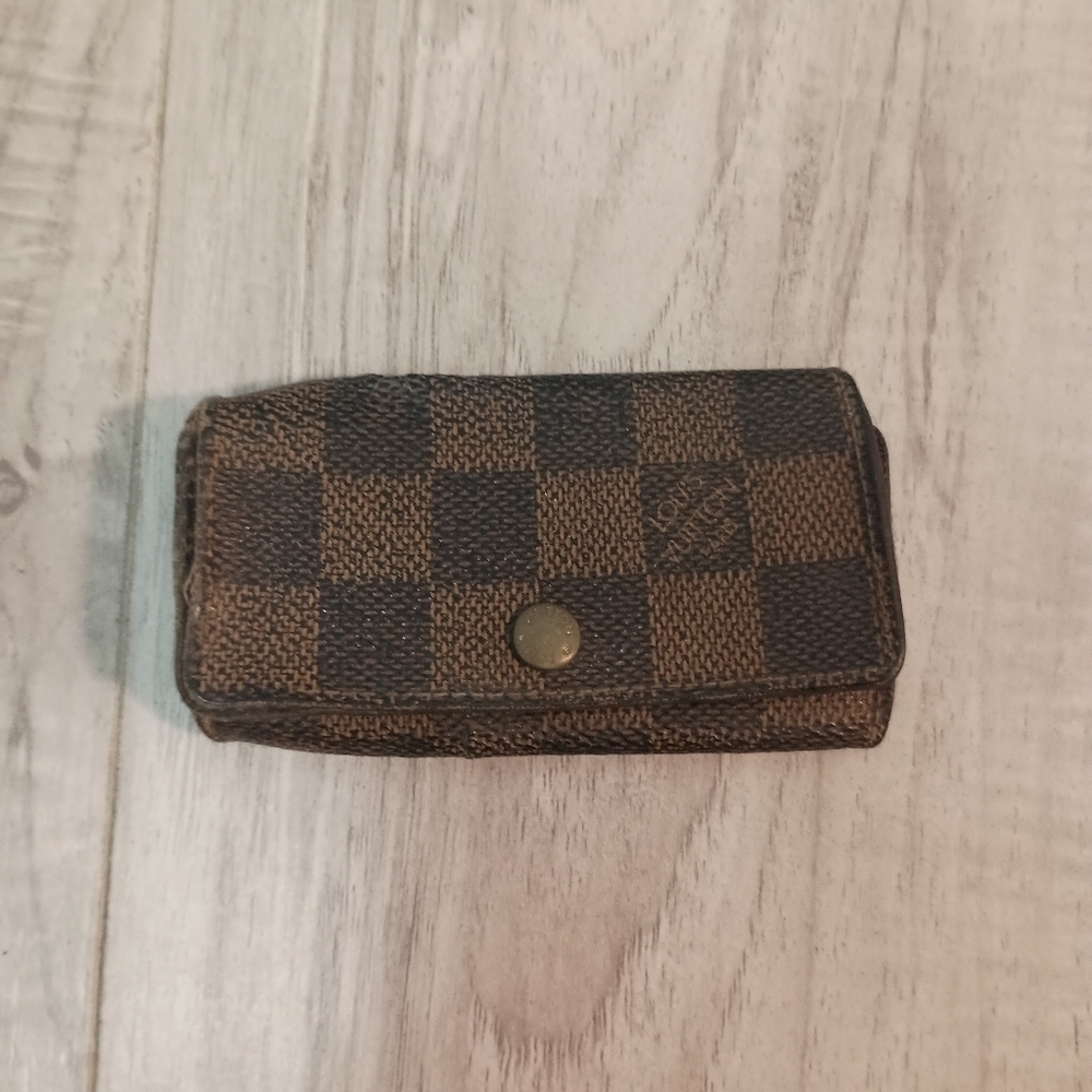 louis vuitton damier eben key card holder